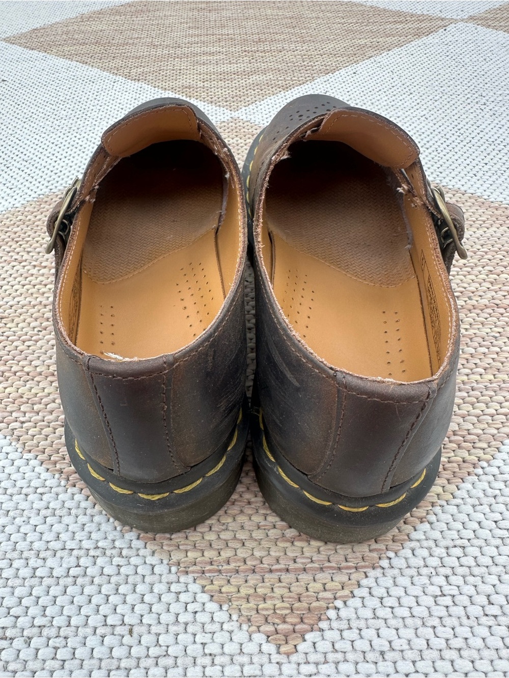 Dr. Martens Crazy Horse Leather Mary Jane Shoes Size 7 - Picture 6 of 8